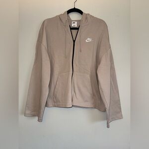 NIKE women’s Long Sleeve Fleece Zipper Active Hoodie sweater sz L ✨